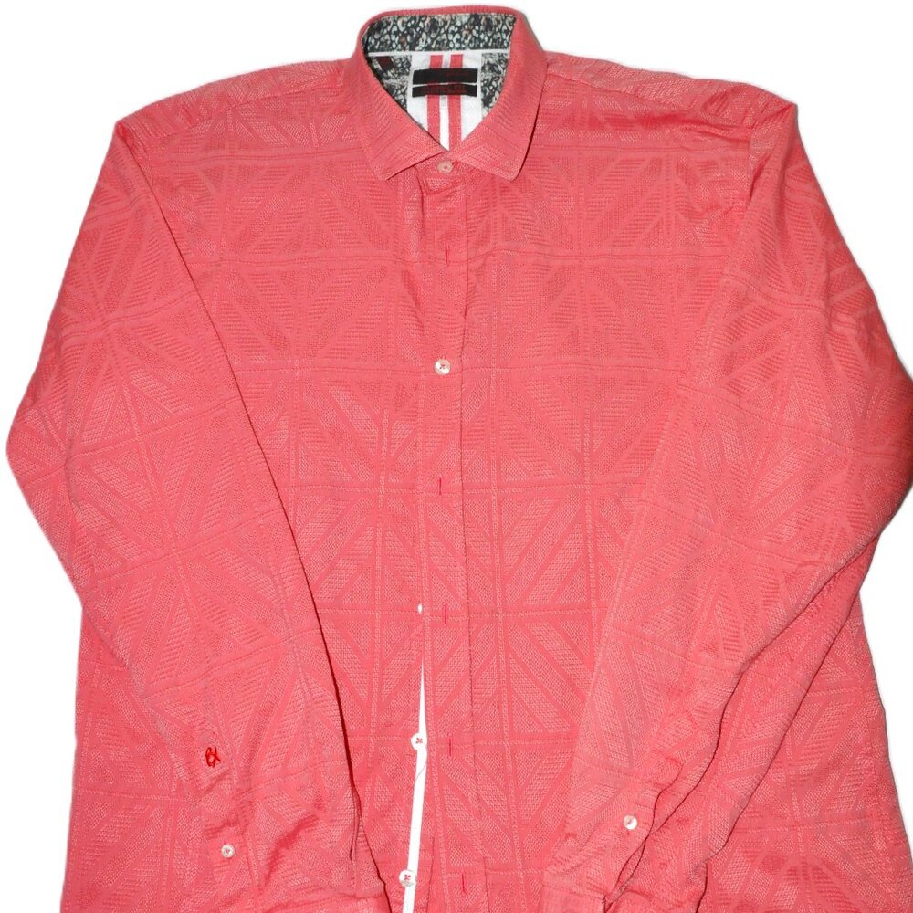Red Casual Dress Shirt